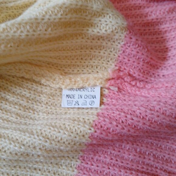 Zesica Cardigan Women's Large Striped LongLine Duster Open Front Layering - Picture 5 of 7